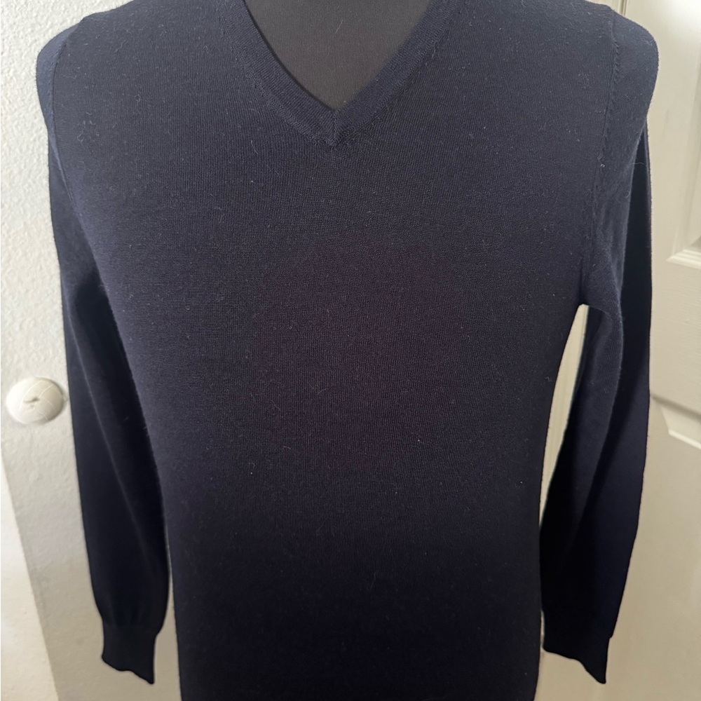 Suitsupply Men's V-Neck Sweater - Navy Blue